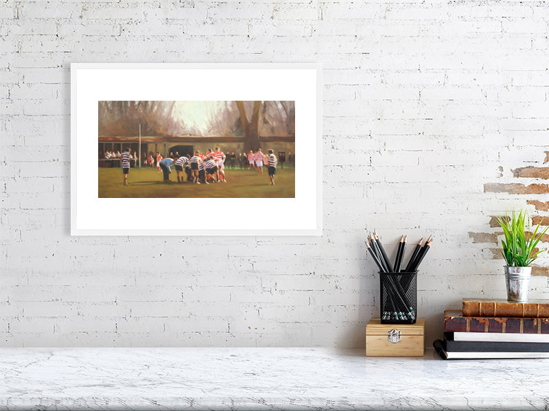 Watching the Hotwatch - Winchester College Painting by Iain Vellacott 9823986-4085419