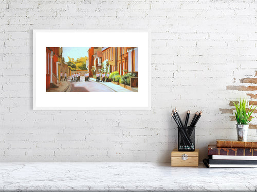 Back up to House - Winchester College Painting