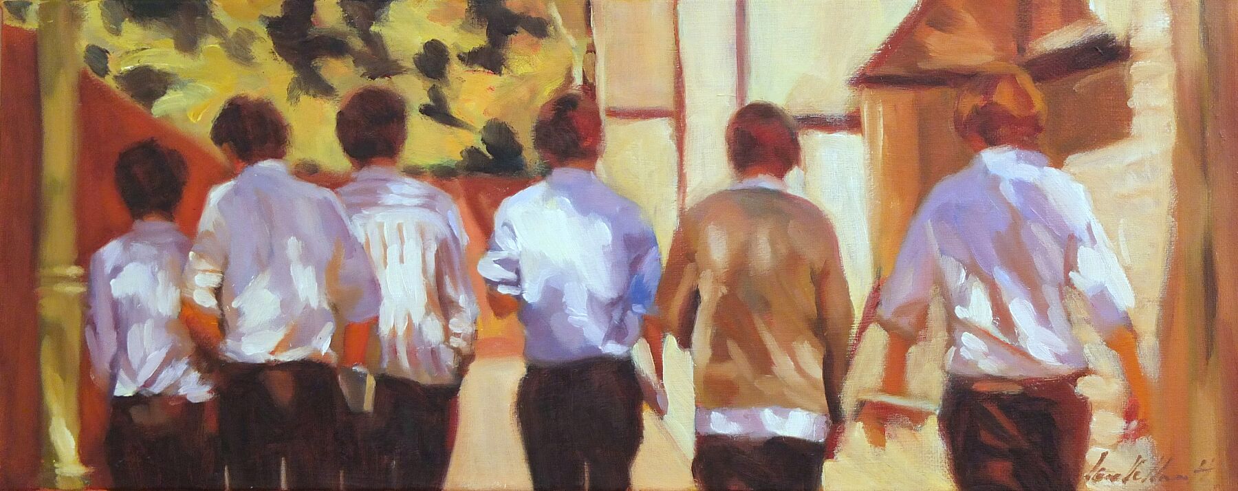 Michla Passage - Winchester College Painting by Iain Vellacott - Fine Art Print