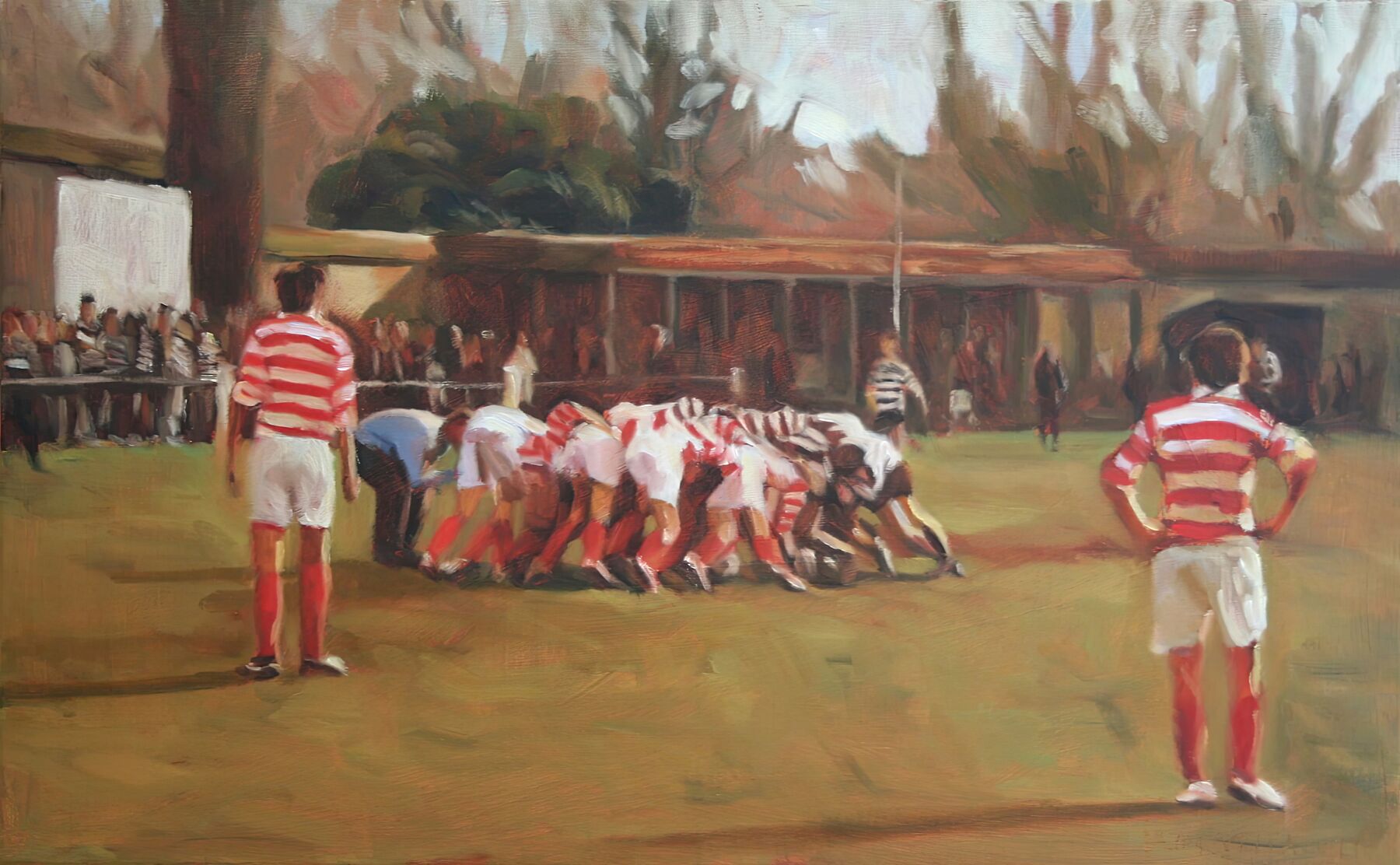 Commoner Kicks - Winchester College Painting by Iain Vellacott - Fine Art Print