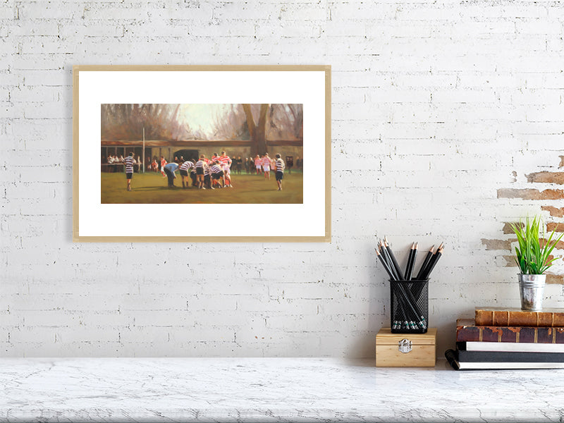 Watching the Hotwatch - Winchester College Painting by Iain Vellacott 9823986-4085426