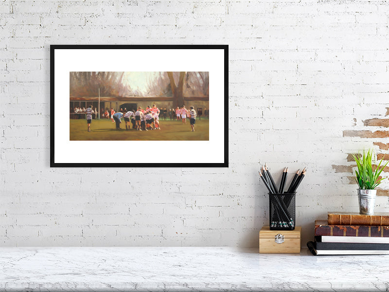 Watching the Hotwatch - Winchester College Painting by Iain Vellacott 9823986-4085425