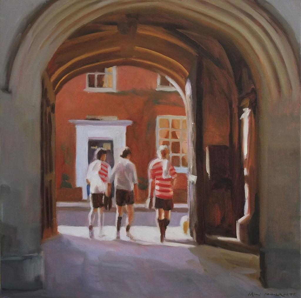 Through War Cloister - Winchester College Painting by Iain Vellacott - Fine Art Print