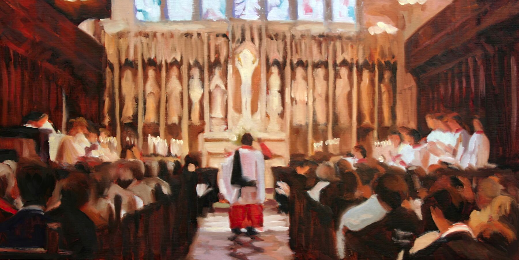 Anthem - Winchester College Painting by Iain Vellacott - Fine Art Print