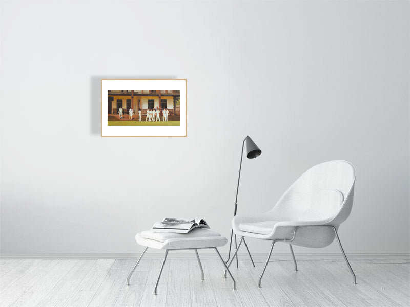 After Lunch - Winchester College Painting by Iain Vellacott