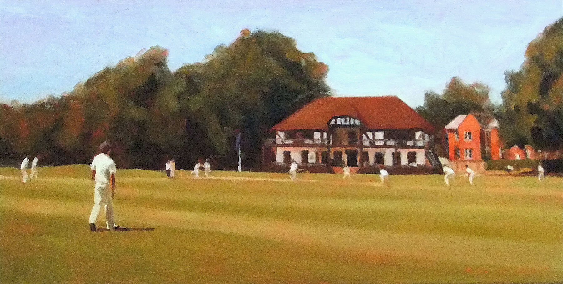 Lords - Winchester College Painting by Iain Vellacott