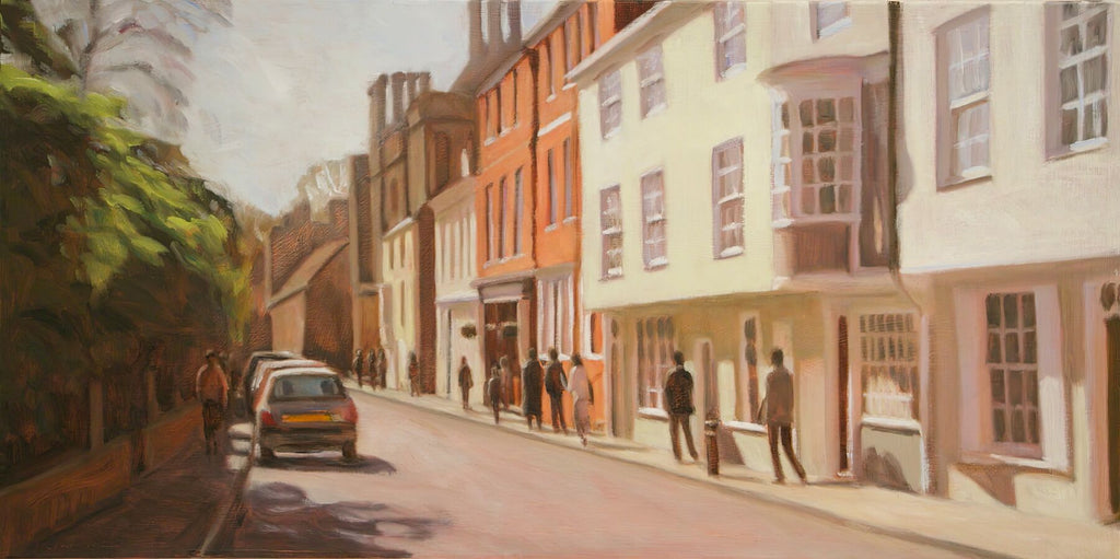 College Street - Winchester College Painting by Iain Vellacott - Fine Art Print